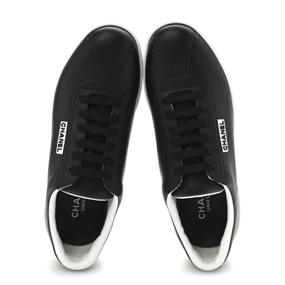 Chanel Calfskin CC Womens Sneakers 38.5 Black 2 of 9
