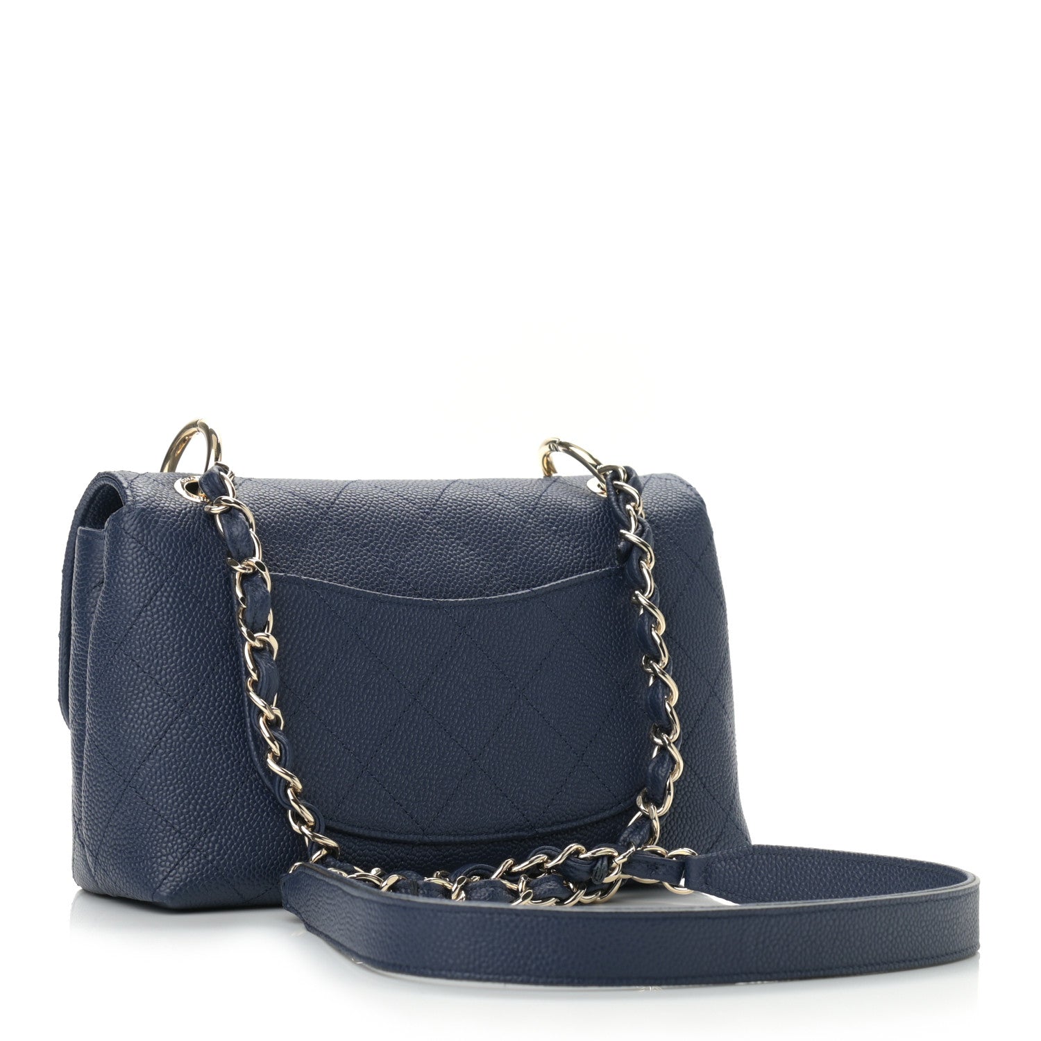 Chanel Caviar Quilted Small City Walk Flap Navy Blue 3 of 12