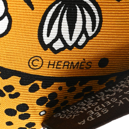 Hermes Silk Les Leopards Twilly Miel Black White 4 of 4