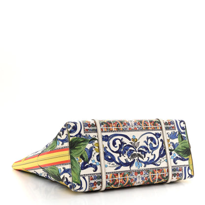 Dolce & Gabbana Dauphine Printed Escape Portofino Tote White Multicolor 5 of 19