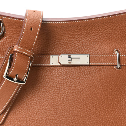 Hermes Taurillon Clemence Jypsiere 28 Gold 8 of 11