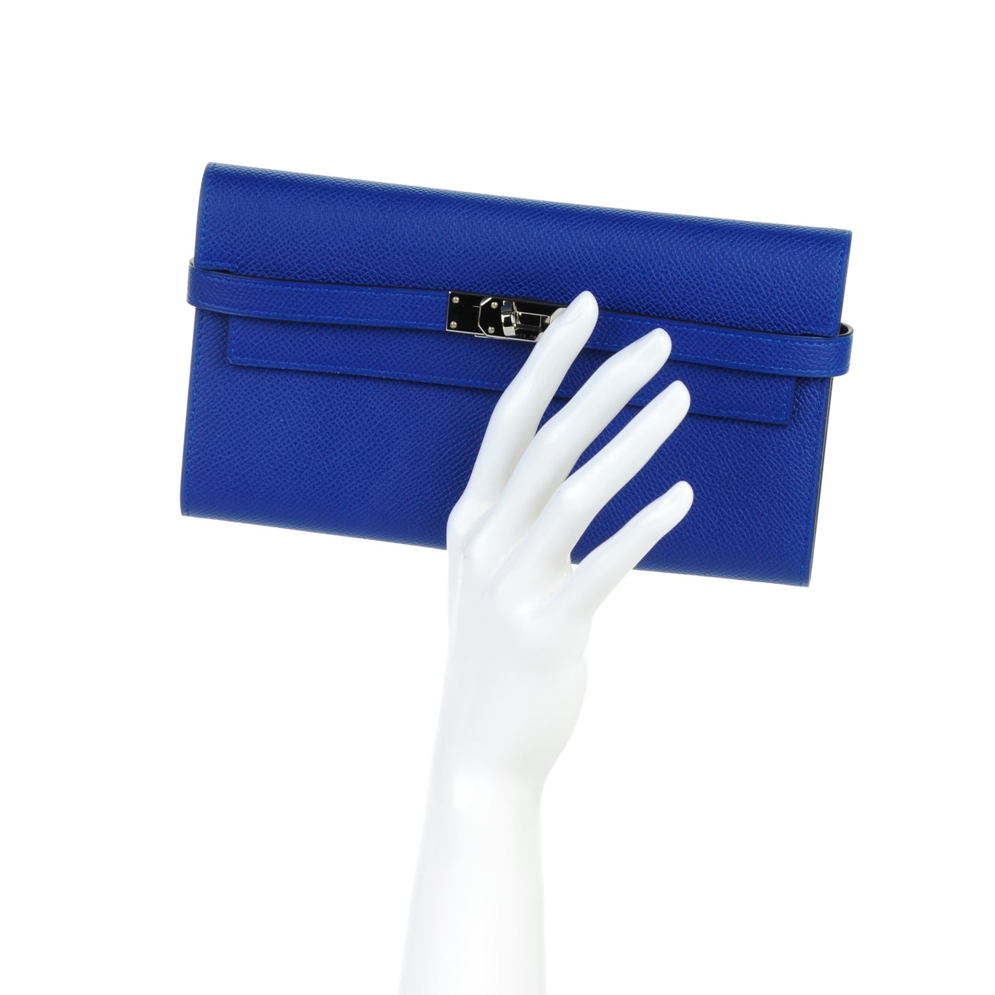 Epsom Kelly Longue Wallet Bleu Electrique