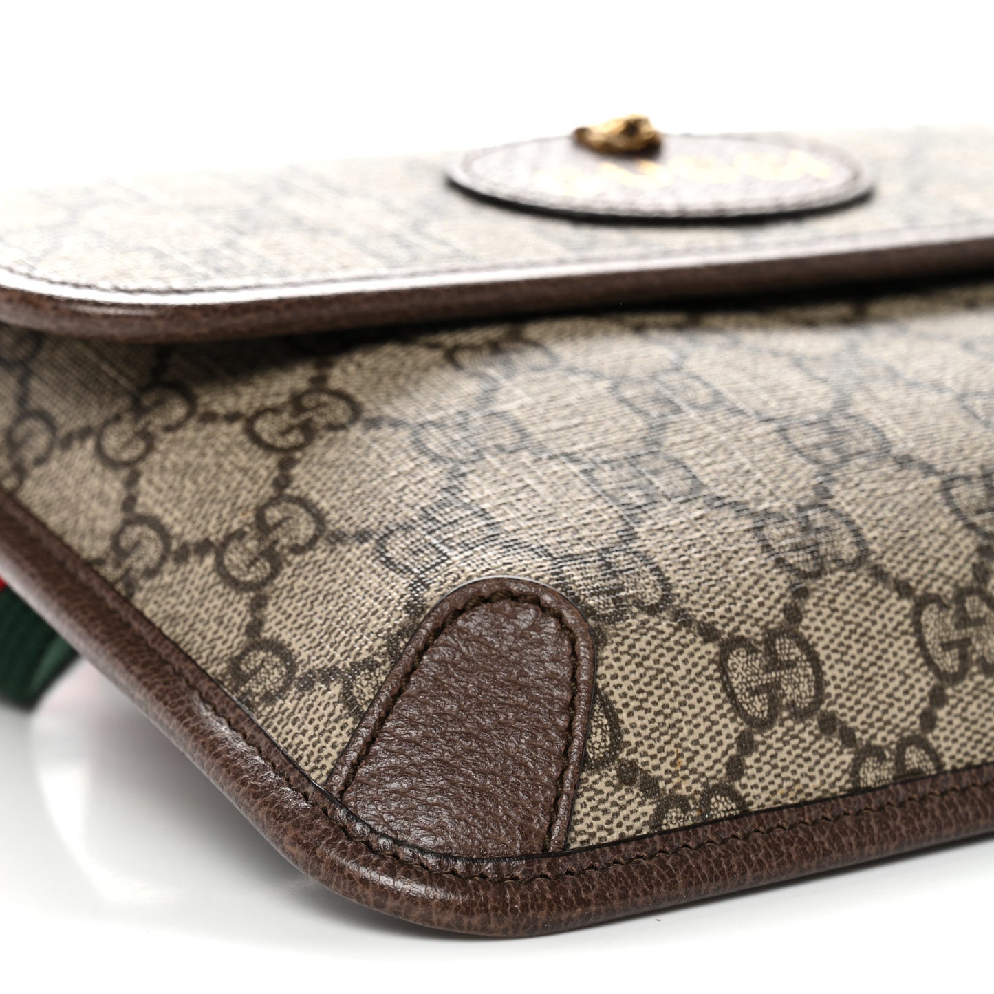 GG Supreme Monogram Neo Vintage Web Belt Bag Brown