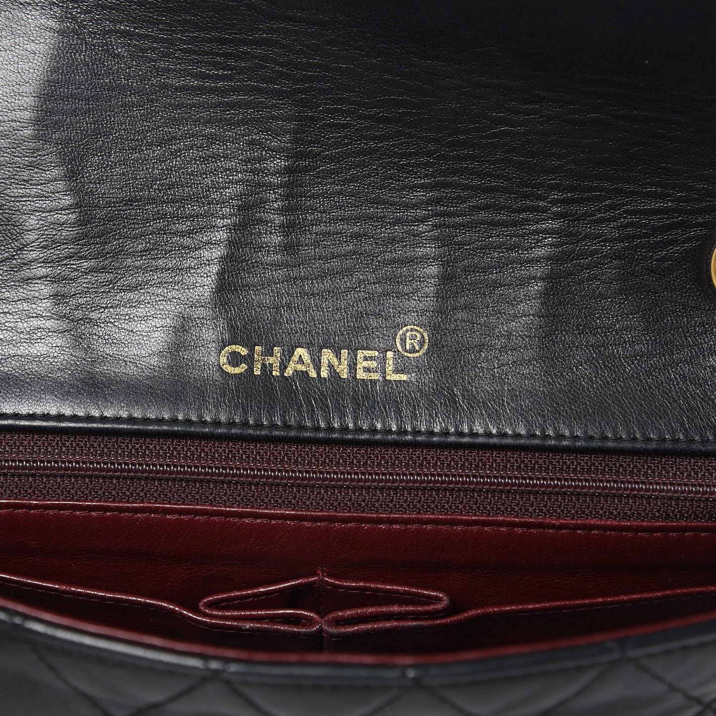 Lambskin Quilted Small Single Flap Black
