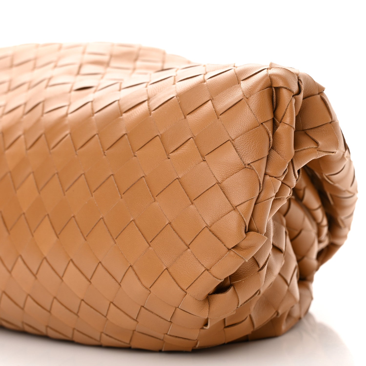 Bottega Veneta Nappa Maxi Intrecciato The Pouch Oversized Clutch Caramel 10 of 11