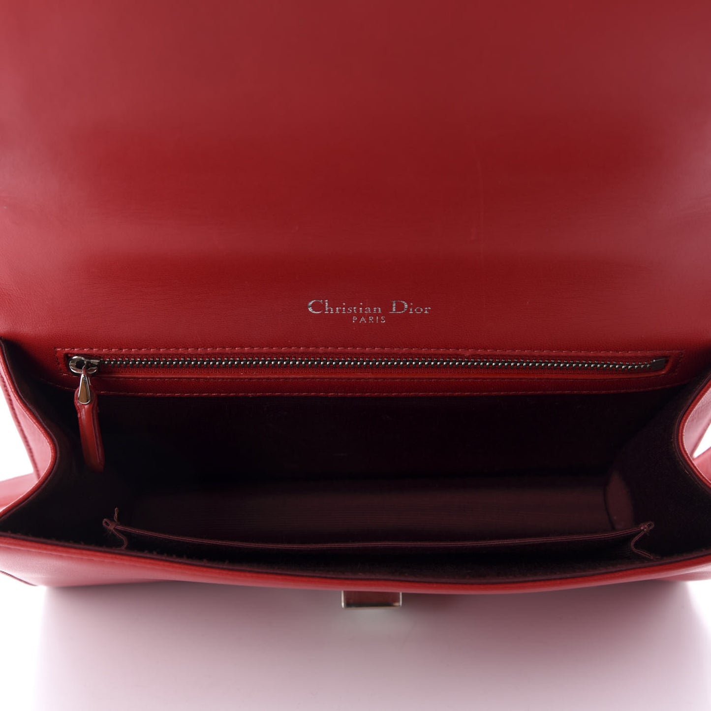 Lambskin Medium Diorama Flap Bag Red