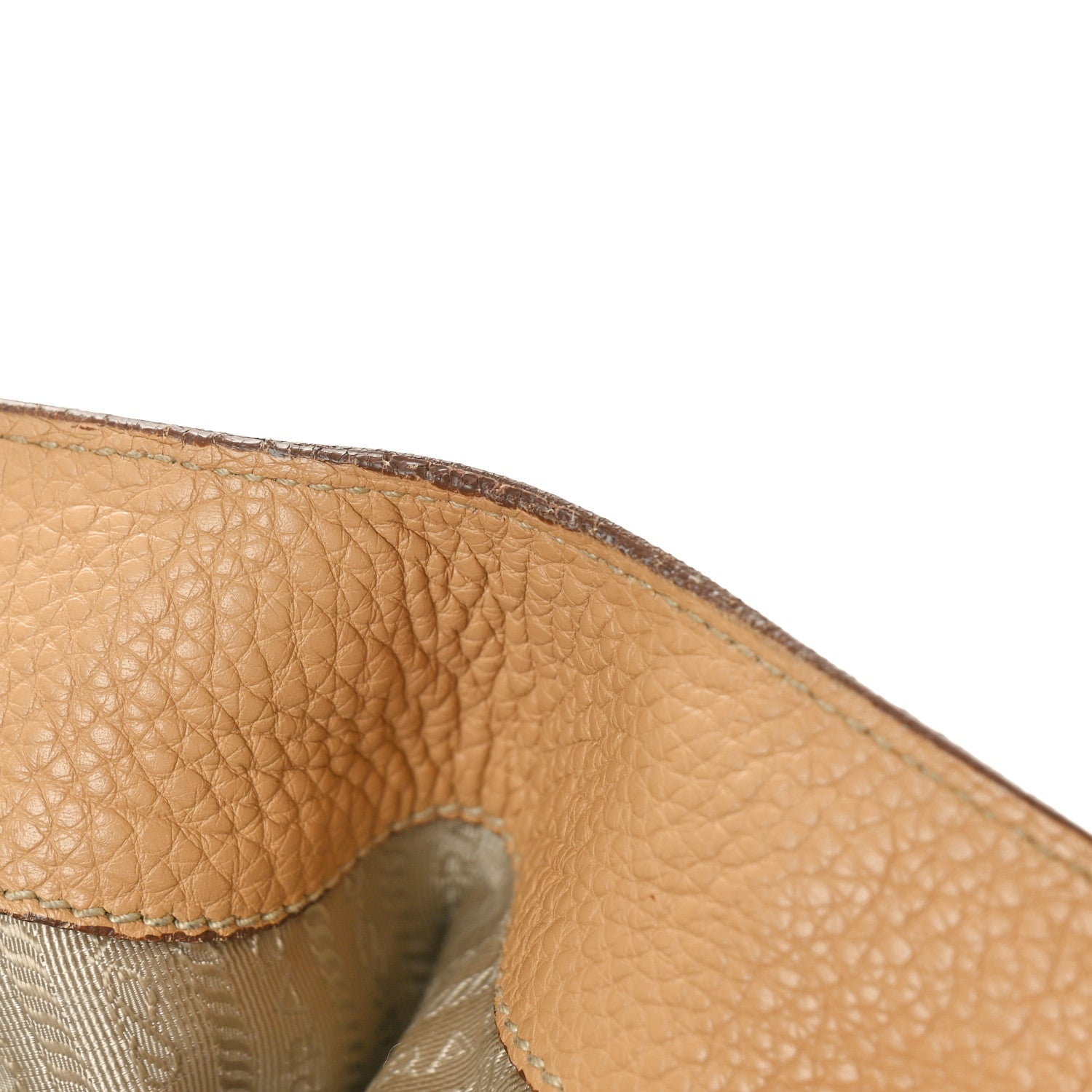 Prada Vitello Daino Studded Hobo Sabbia 12 of 15