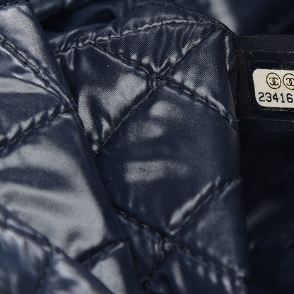 Chanel Nylon Cat Emoticon Tote Navy Gold 6 of 9