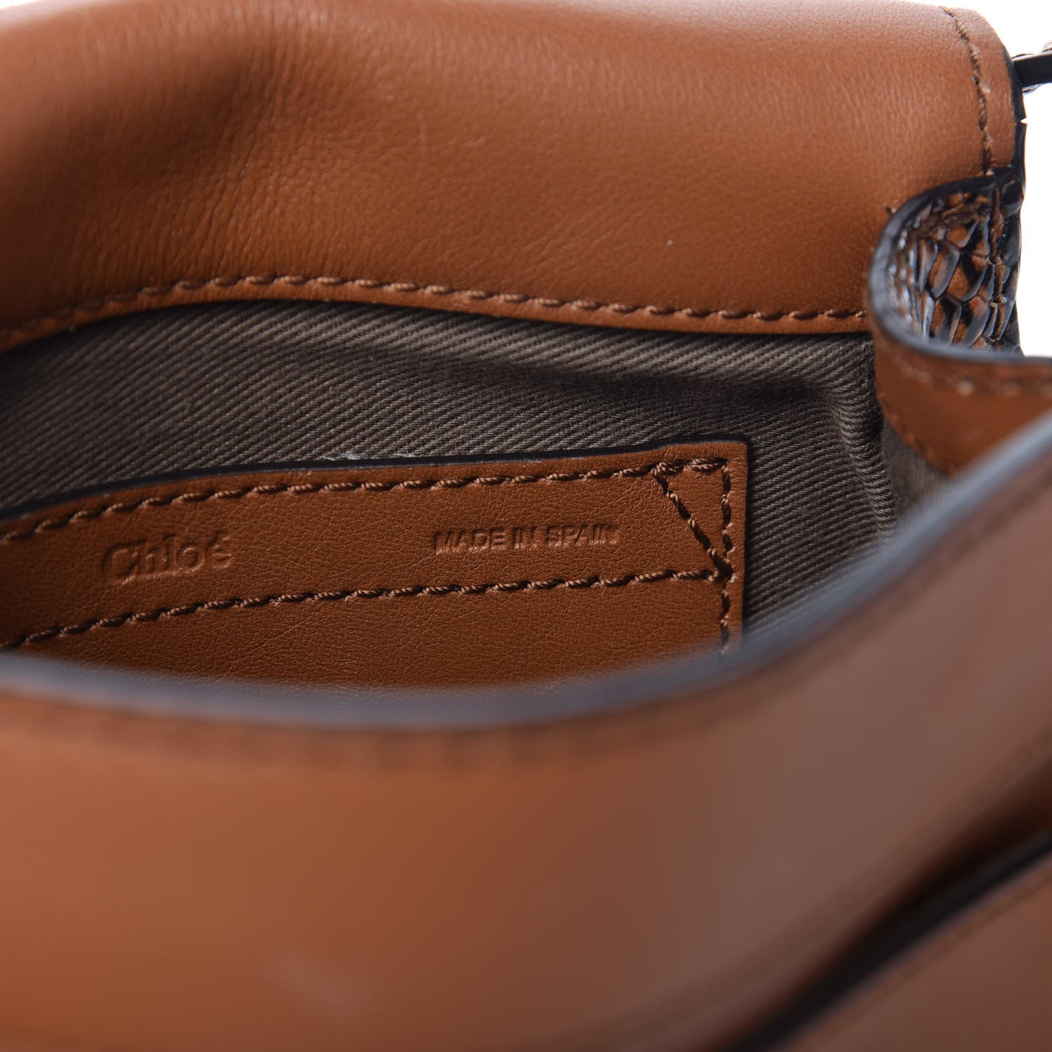 Chloe Python Embossed Calfskin Mini Marcie Round Crossbody Bag Multicolor 9 of 10