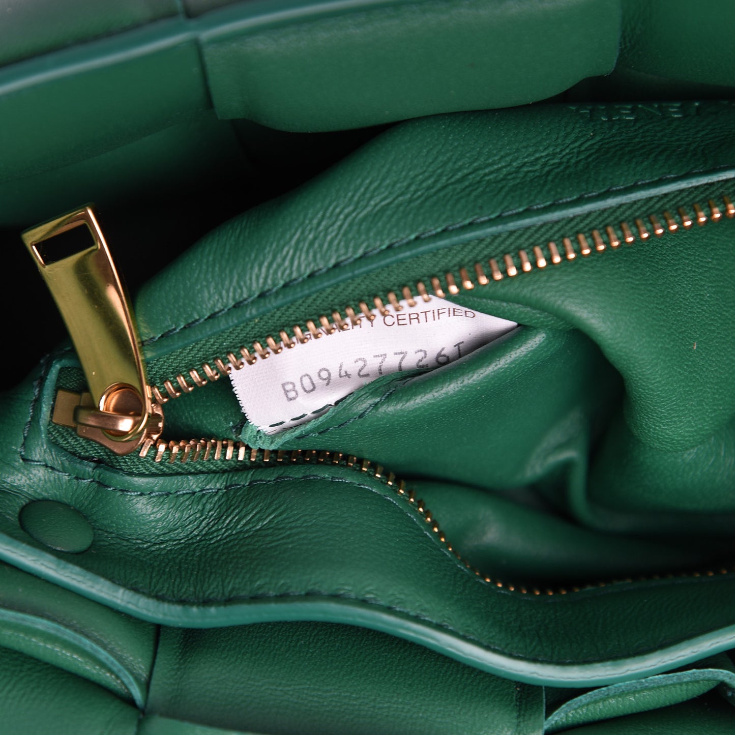 Lambskin Maxi Intreccio Padded Chain Cassette Crossbody Bag Racing Green