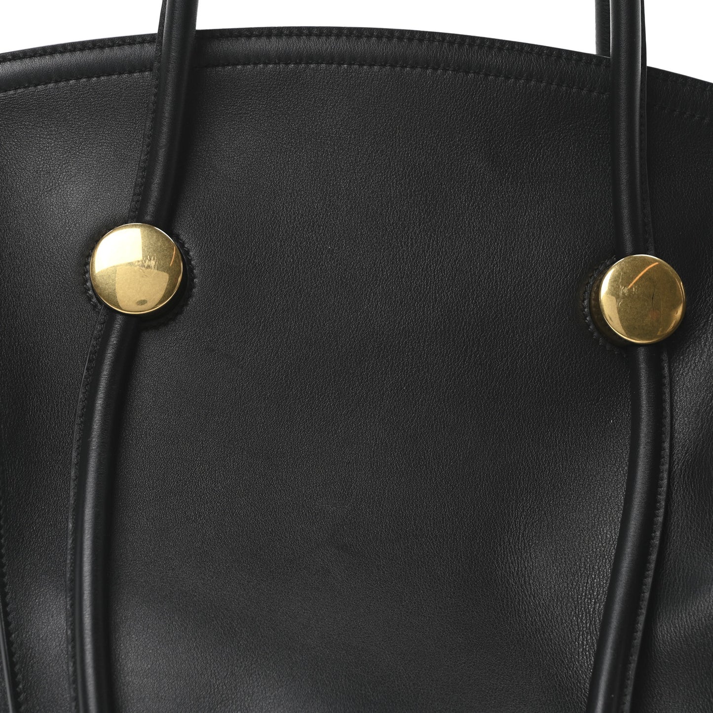 Calfskin Pipe Tote Black
