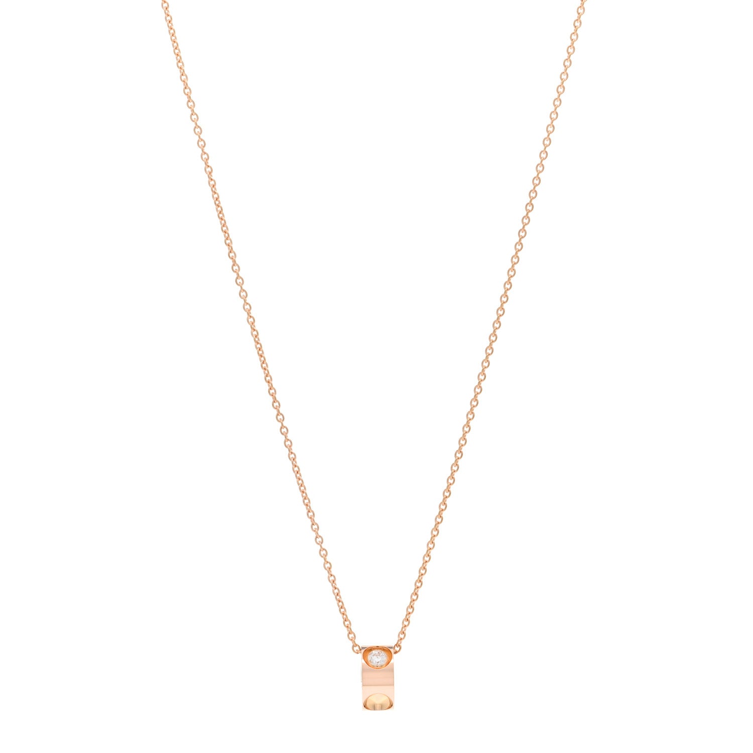 Louis Vuitton 18K Pink Gold Diamond Empreinte Pendant Necklace 1 of 4
