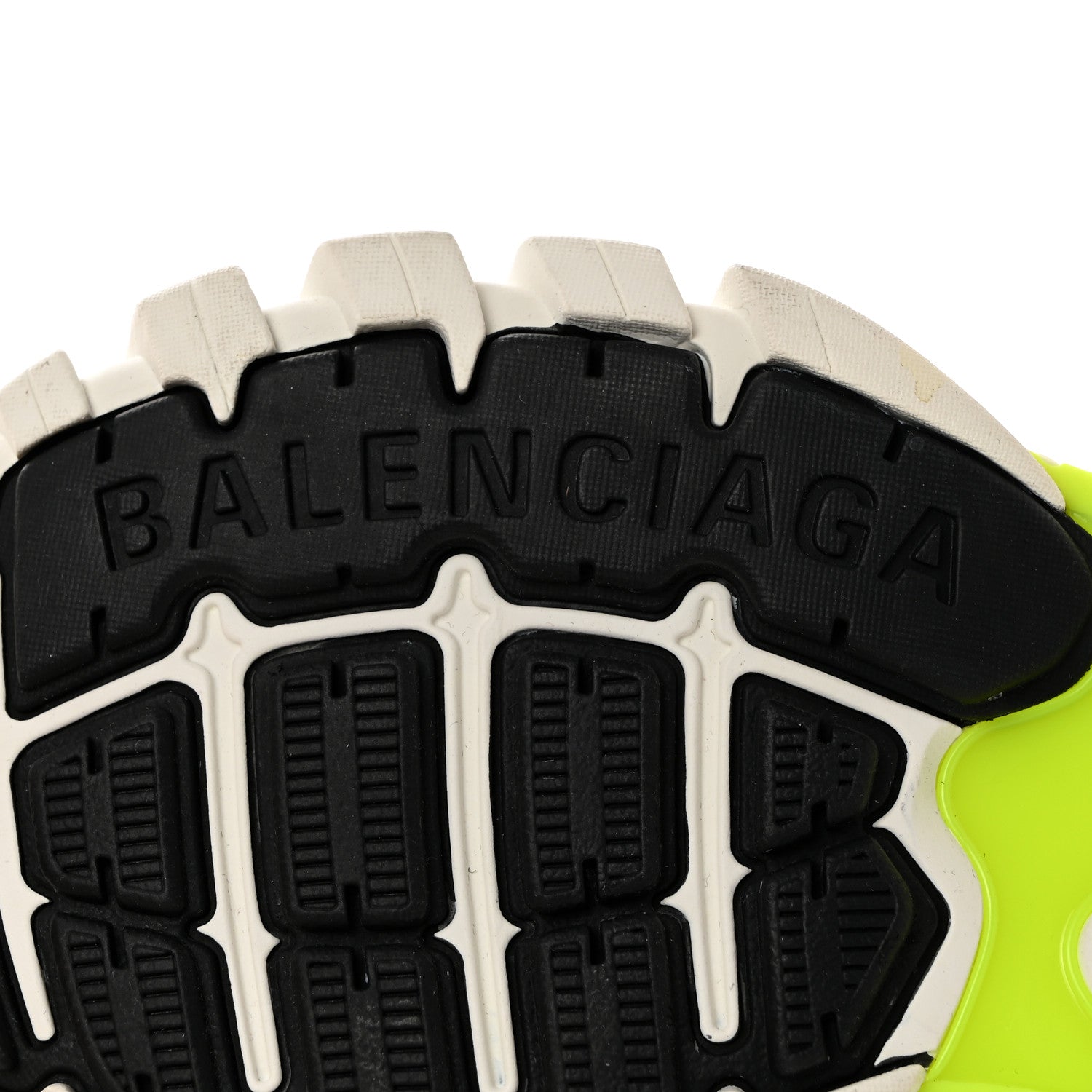 Balenciaga Rubber Mesh Bi-Color Womens Track.2 Open Sneakers 35 White Fluo Yellow 8 of 9