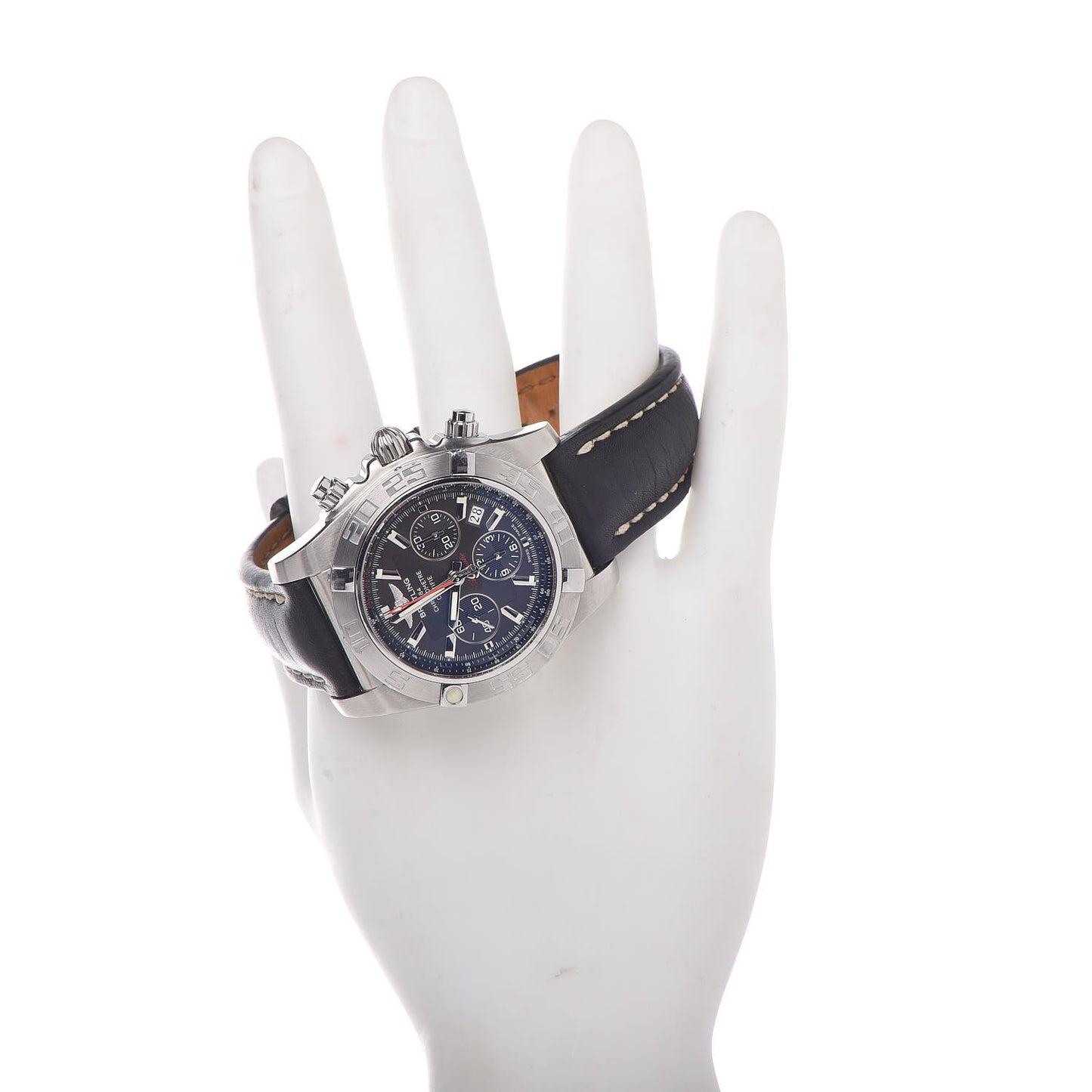 Stainless Steel Calfskin 44mm Chronomat 44 Flying Fish Automatic Watch Black AB011010