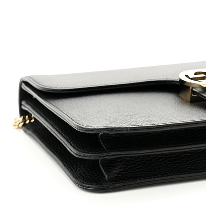 Gucci Dollar Calfskin Interlocking G Shoulder Bag Black 9 of 11
