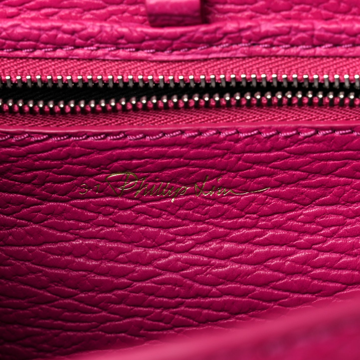 Textured Calfskin Mini Pashli Satchel Bright Fuchsia