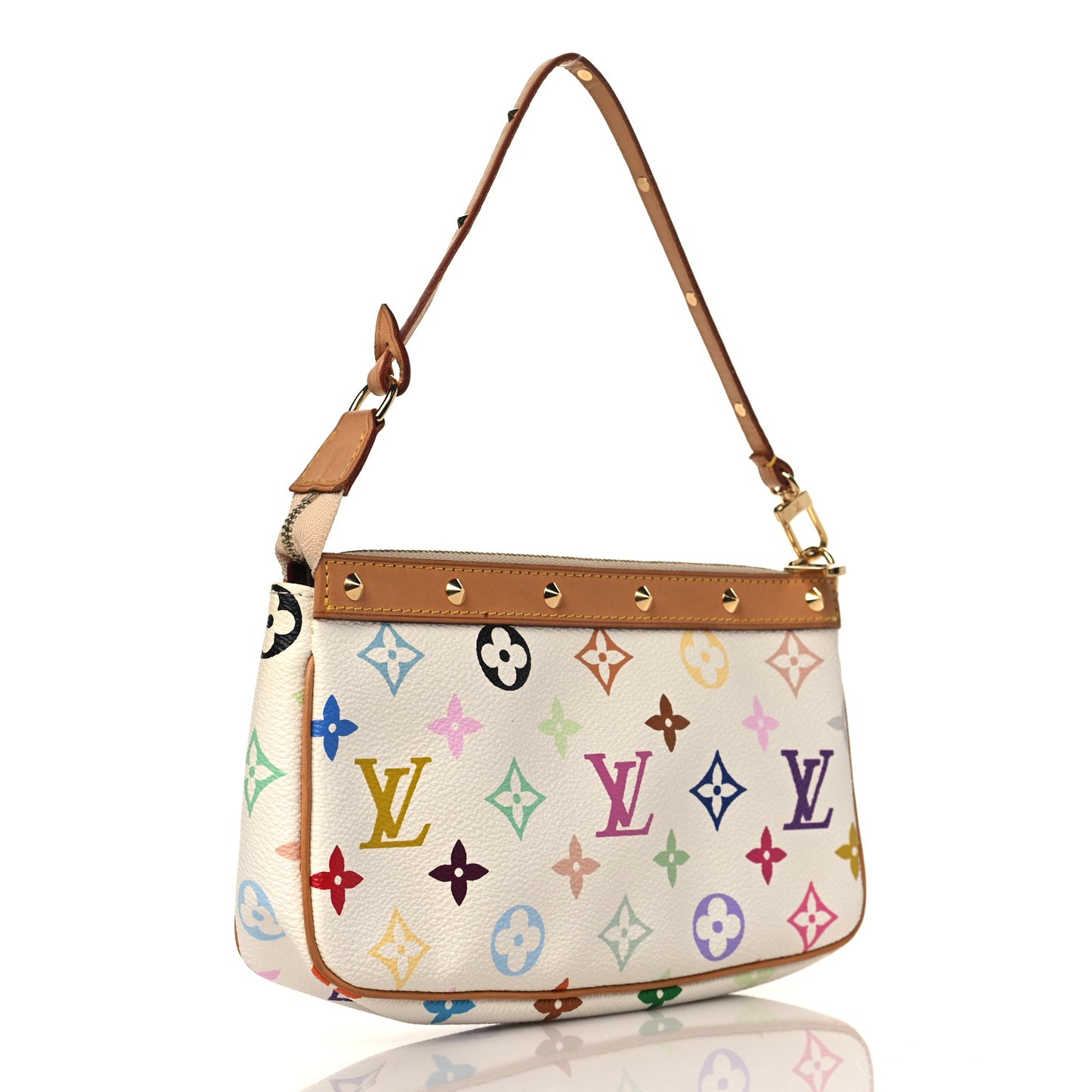 Monogram Multicolor Pochette Accessories White