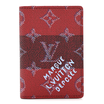 Louis Vuitton Monogram Heritage Pocket Organizer Red Stripes 1 of 6