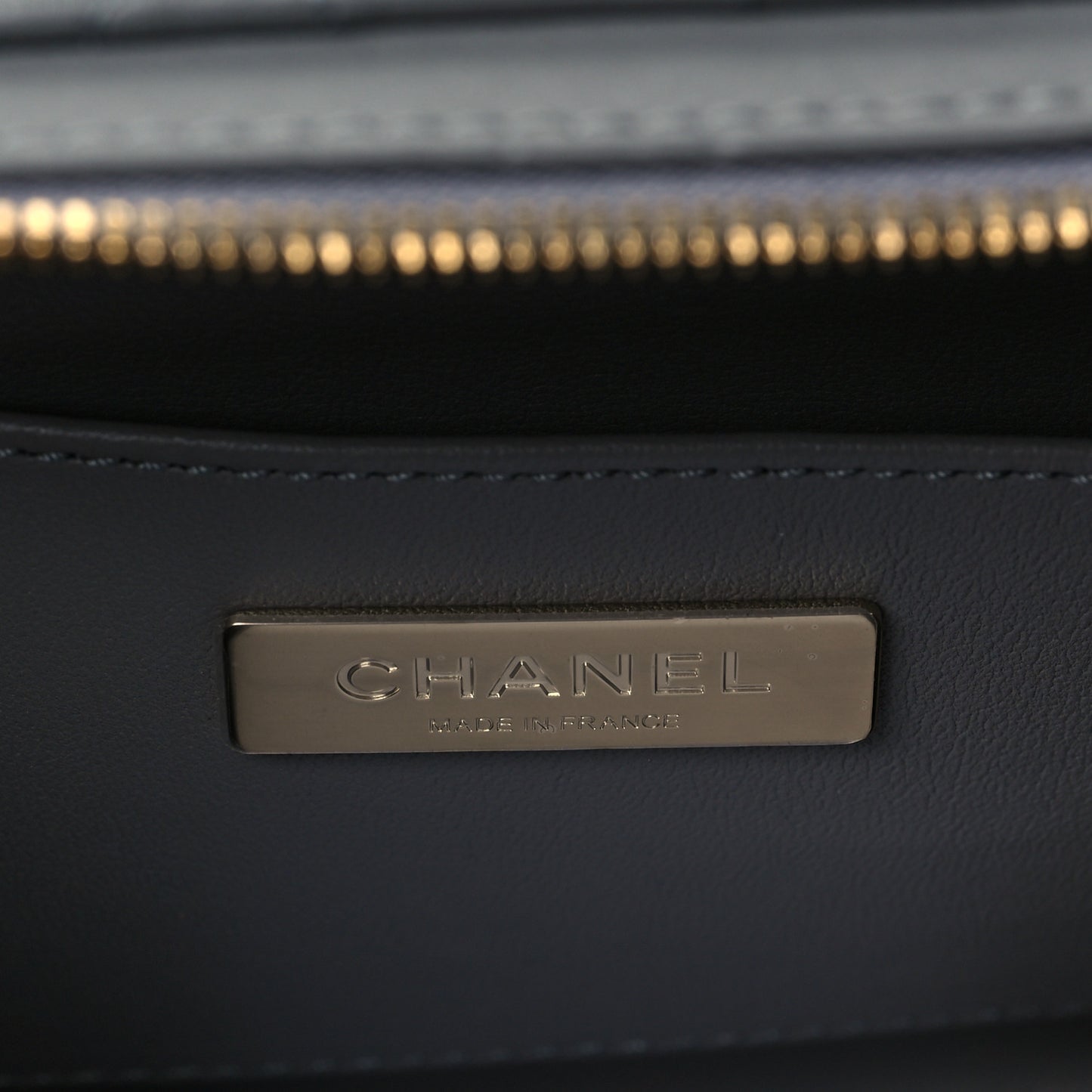 Calfskin Quilted Studded Square Vanity Case Grey