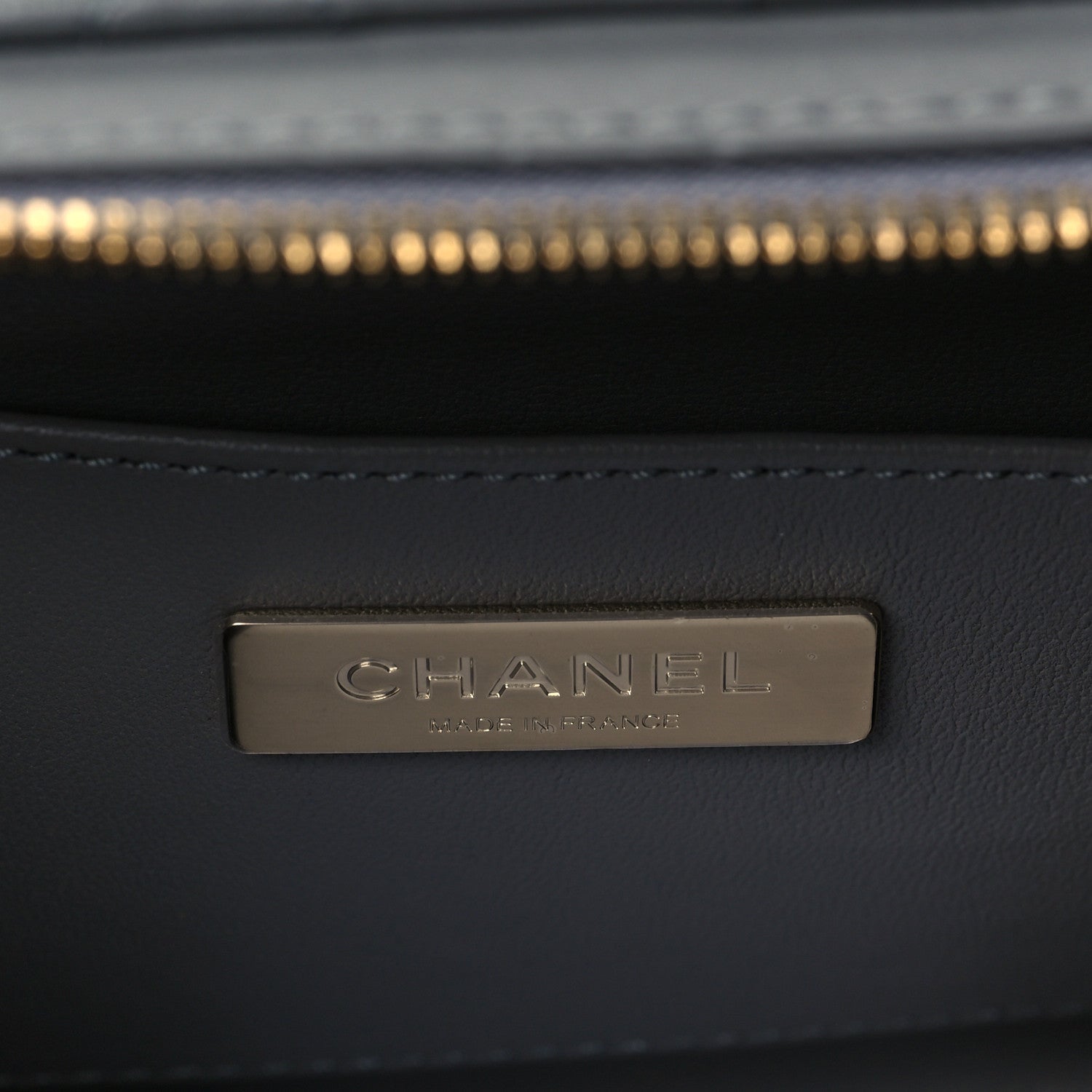 Chanel Calfskin Quilted Studded Square Vanity Case Grey 5 of 8