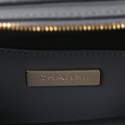 Chanel Calfskin Quilted Studded Square Vanity Case Grey 5 of 8