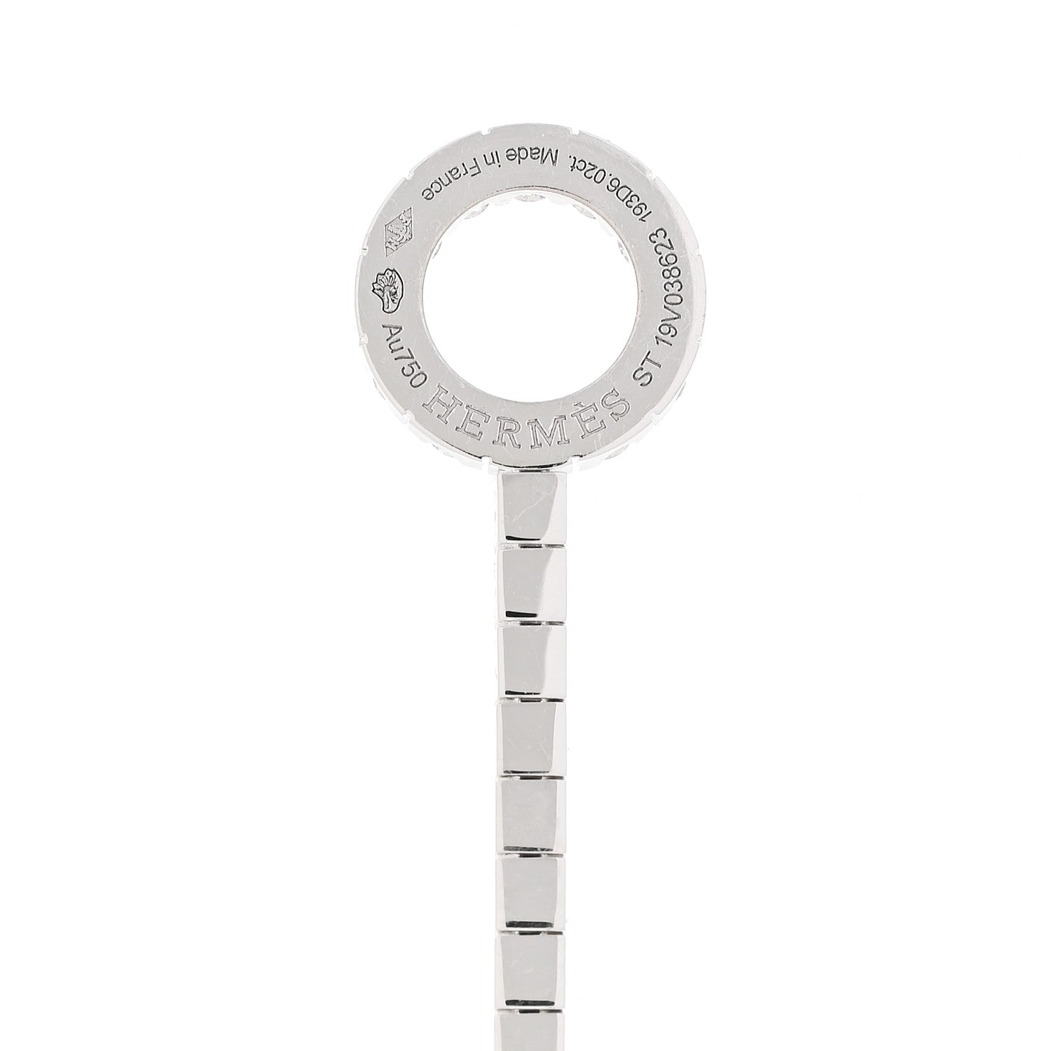 Hermes 18K White Gold Diamond Finesse Link Necklace 4 of 4