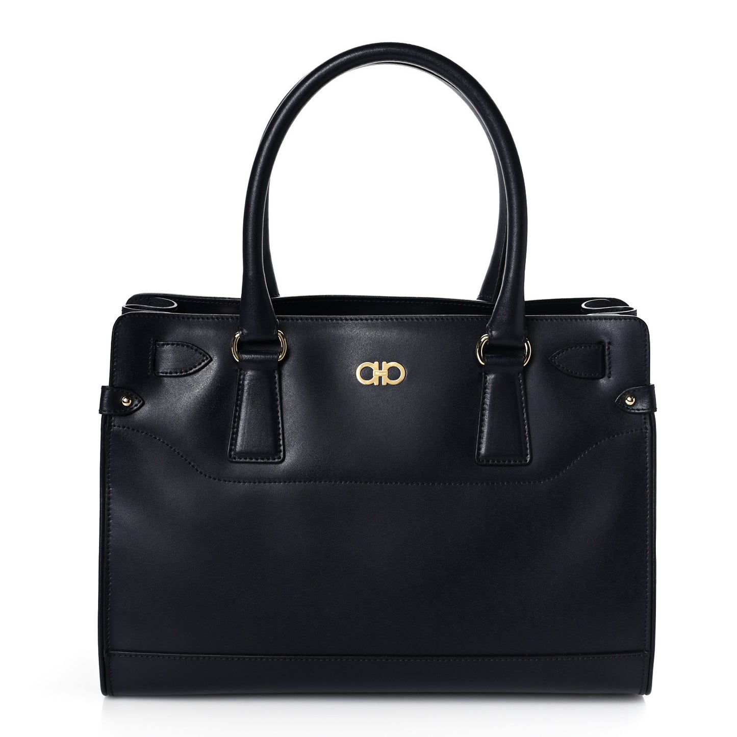 Calfskin Briana Tote Navy
