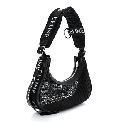 Celine Mesh Ava Trekking Shoulder Bag Black 3 of 12
