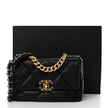 Chanel Lambskin Quilted Medium Chanel 19 Flap Black 11 of 11