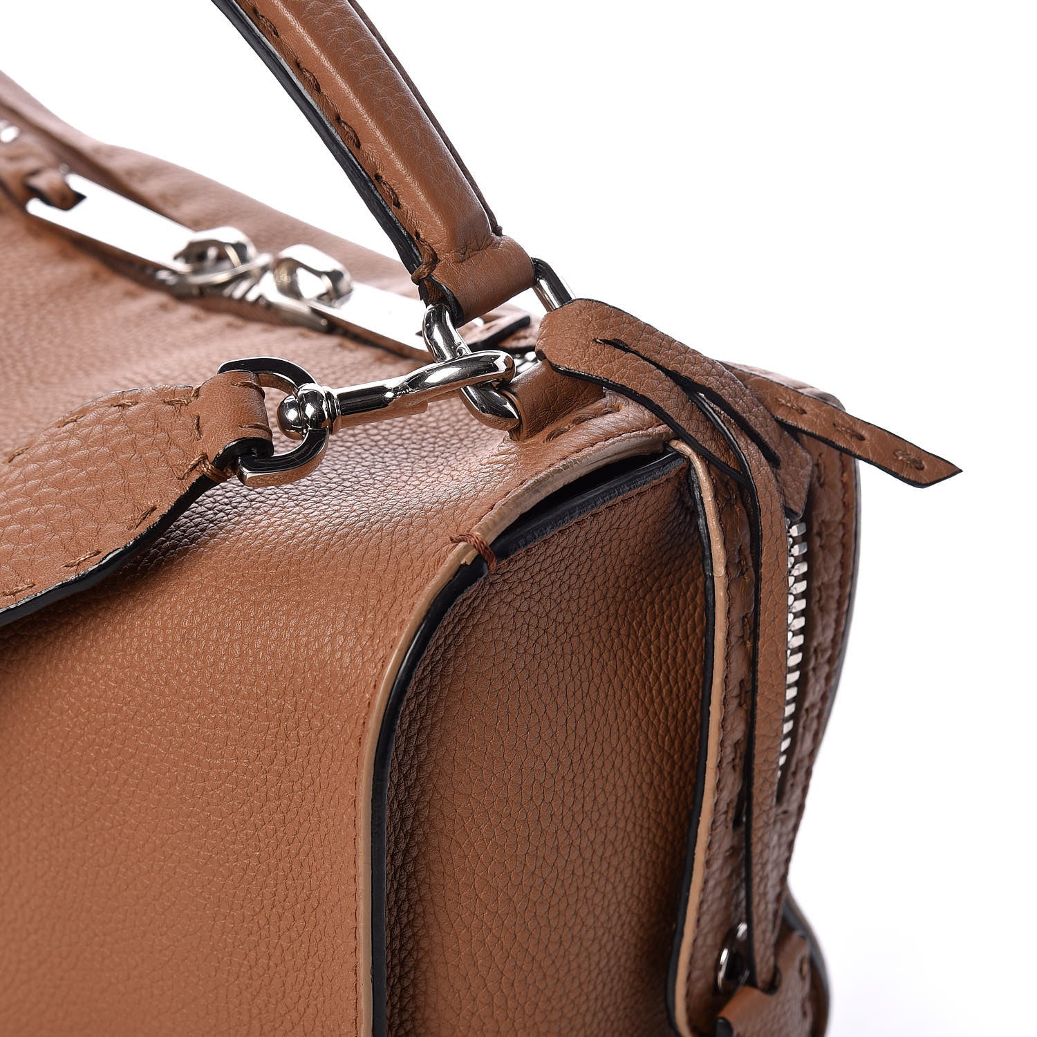 Fendi Cuoio Romano Selleria Lei Boston Tote Mou 15 of 24