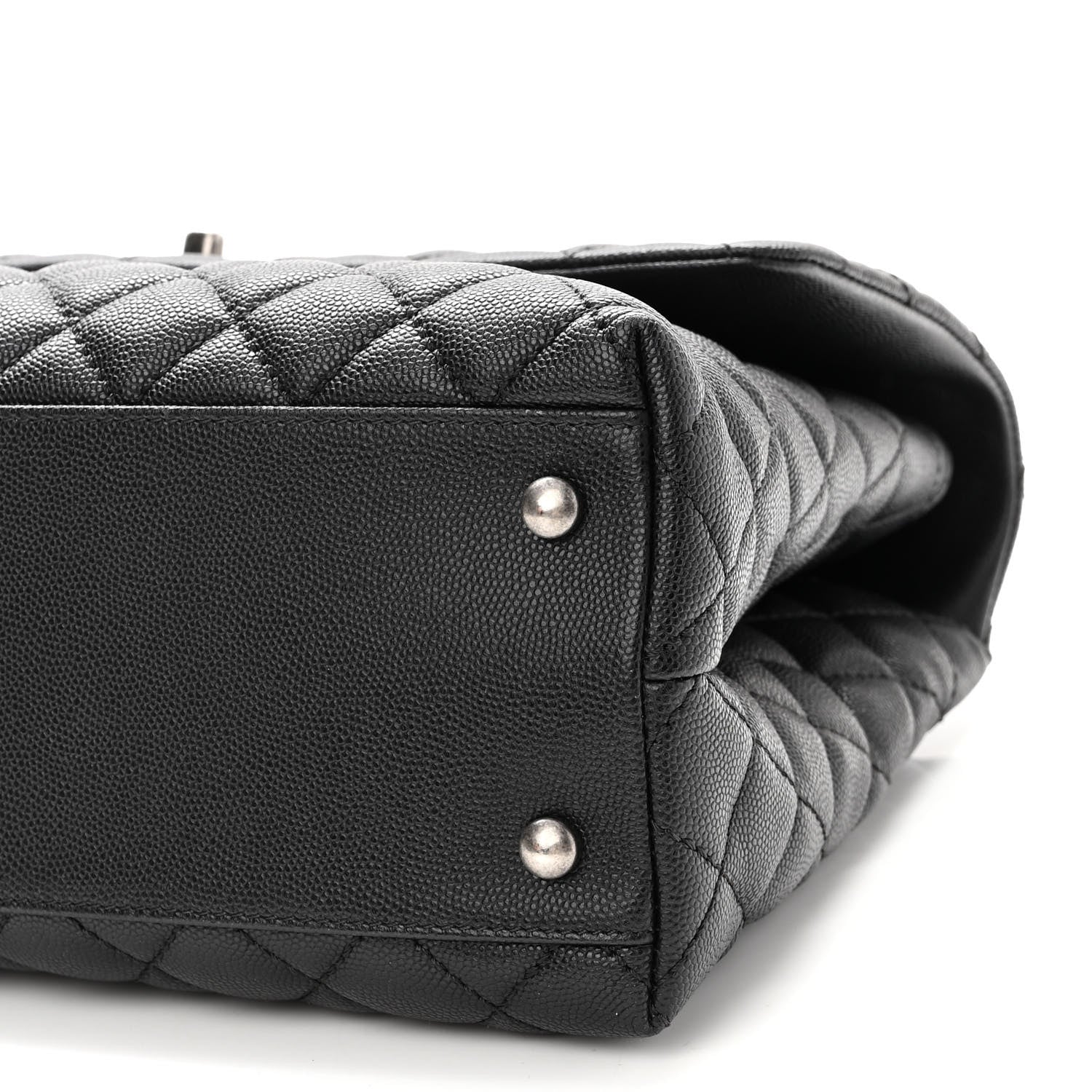 Chanel Caviar Quilted Medium Coco Handle Flap Black 9 of 9