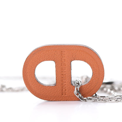 Hermes Swift O'Maillon Pendant Necklace Orange 5 of 6