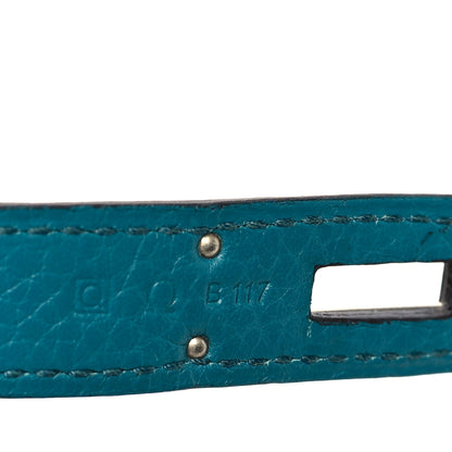 Hermes Taurillon Clemence Jypsiere 28 Bleu Izmir 7 of 9