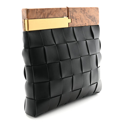Bottega Veneta Nappa Intrecciato The Snap Clutch Black 3 of 6