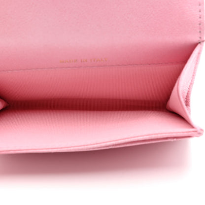 Chanel Cloudy Pearly Goatskin Quilted Flap Card Holder Wallet Light Pink 5 of 9
