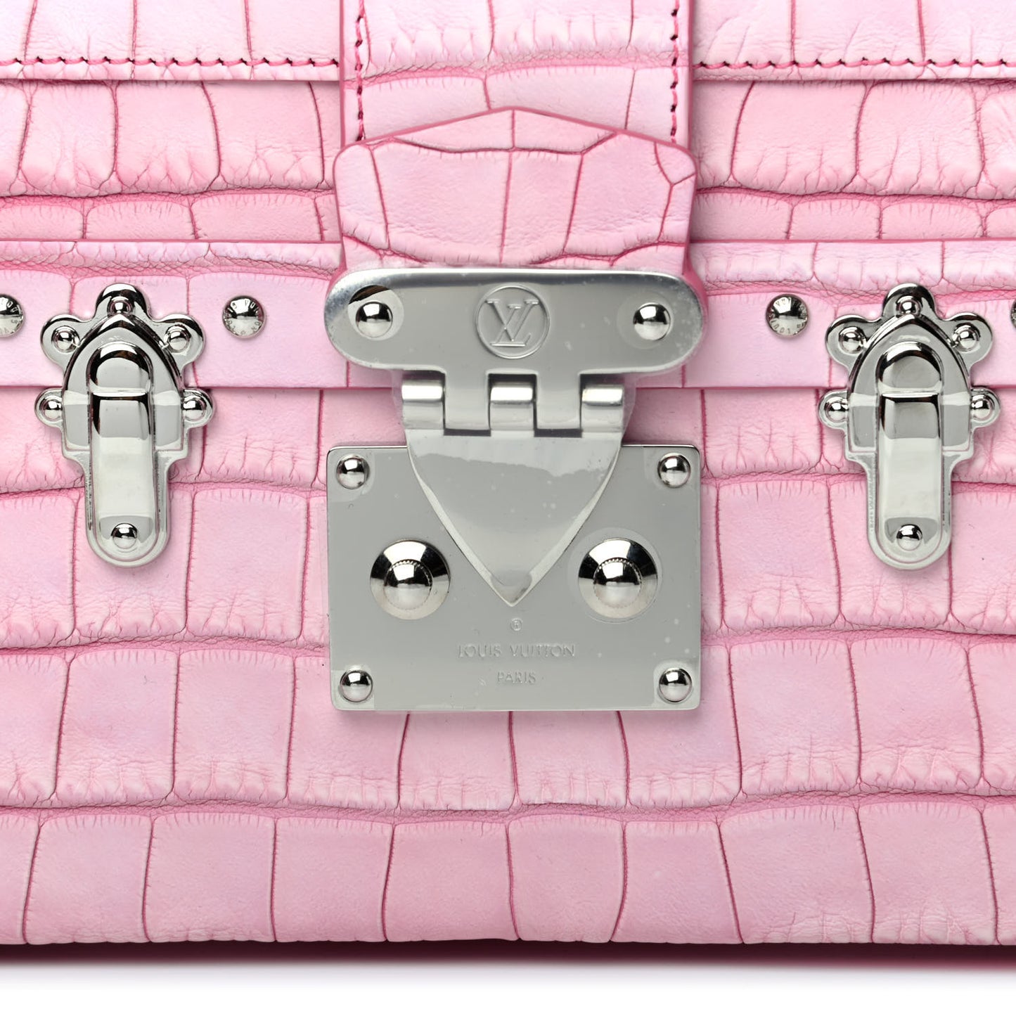 Alligator Petite Malle Pink