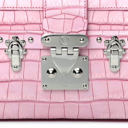 Louis Vuitton Alligator Petite Malle Pink 10 of 10