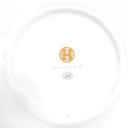 Hermes Porcelain Mosaique Au 24 Gold Breakfast Cup And Saucer Set Of 2 4 of 6
