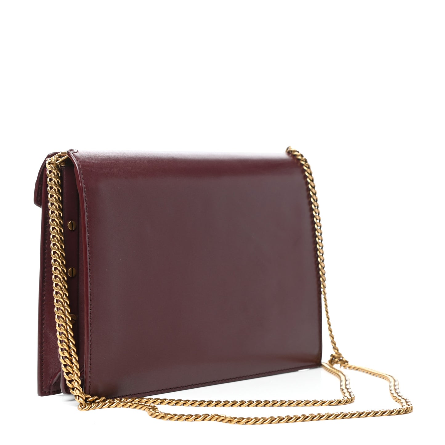 Smooth Calfskin Monogram Cassandra Clasp Bag Rouge Legion