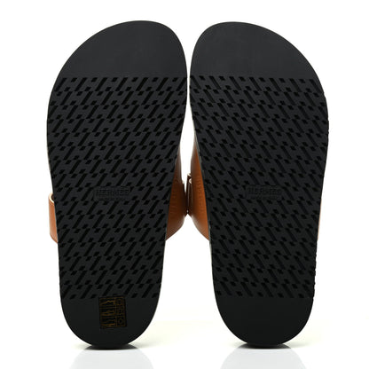 Hermes Calfskin Womens Chypre Sandals 37 Naturel 5 of 10