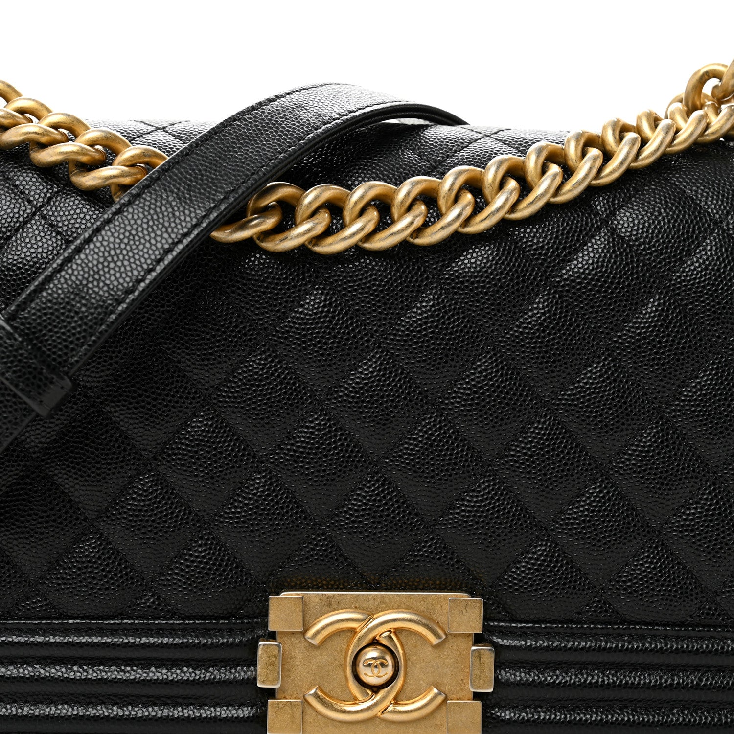 Chanel Caviar Quilted Medium Boy Flap Black 8 of 11