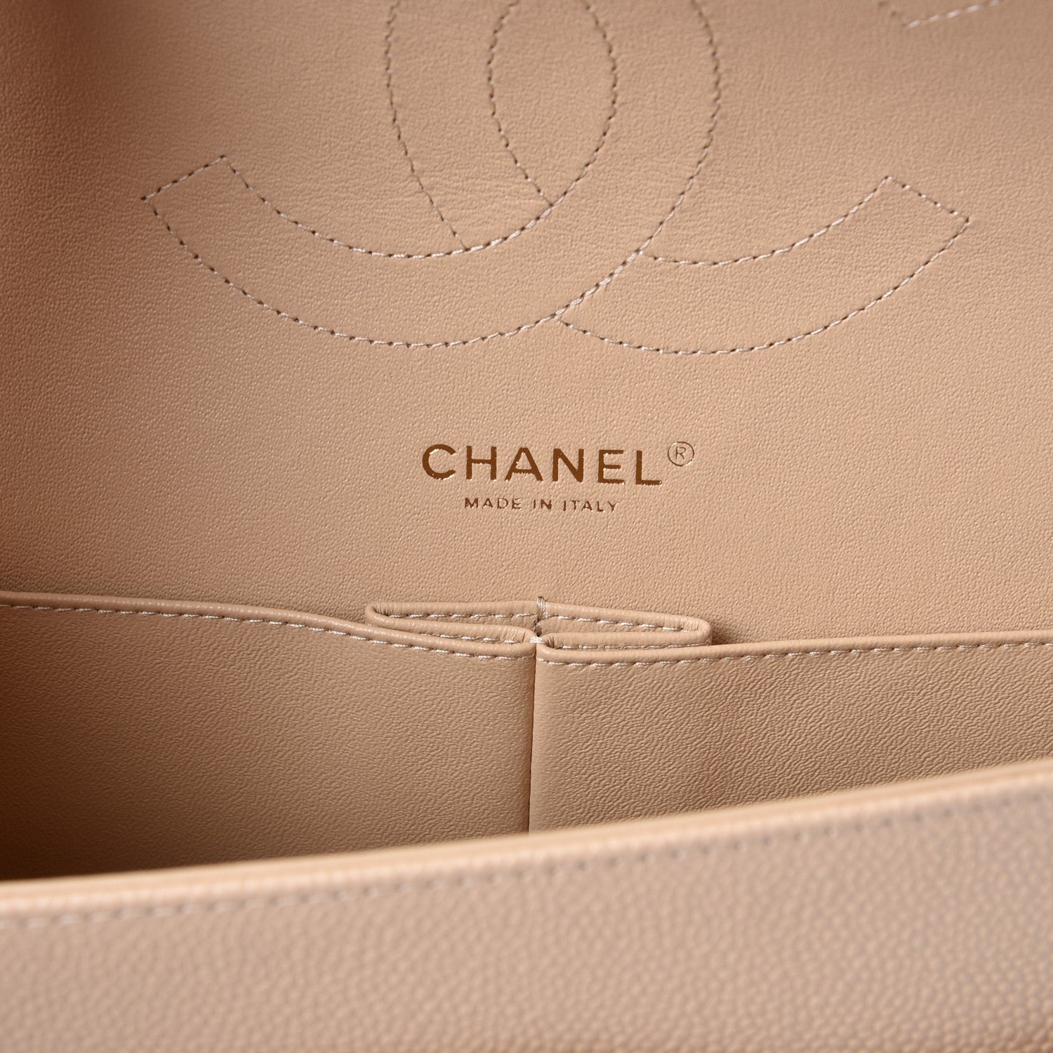 Chanel Caviar Quilted Jumbo Double Flap Beige Clair 7 of 9