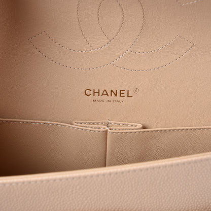 Chanel Caviar Quilted Jumbo Double Flap Beige Clair 7 of 9