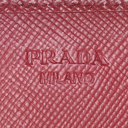 Prada Saffiano Metal Oro Chain Wallet Fuoco 8 of 21