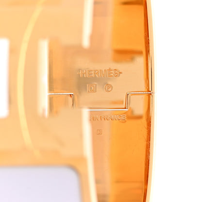 Hermes Enamel Wide Clic Clac H Bracelet GM White 4 of 6