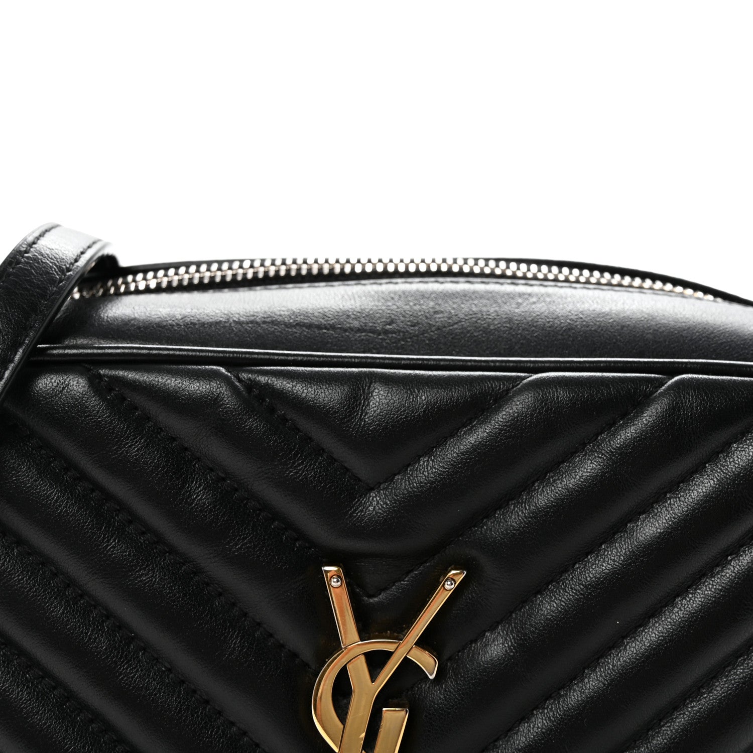 Saint Laurent Calfskin Matelasse Monogram Lou Camera Bag Black 8 of 10