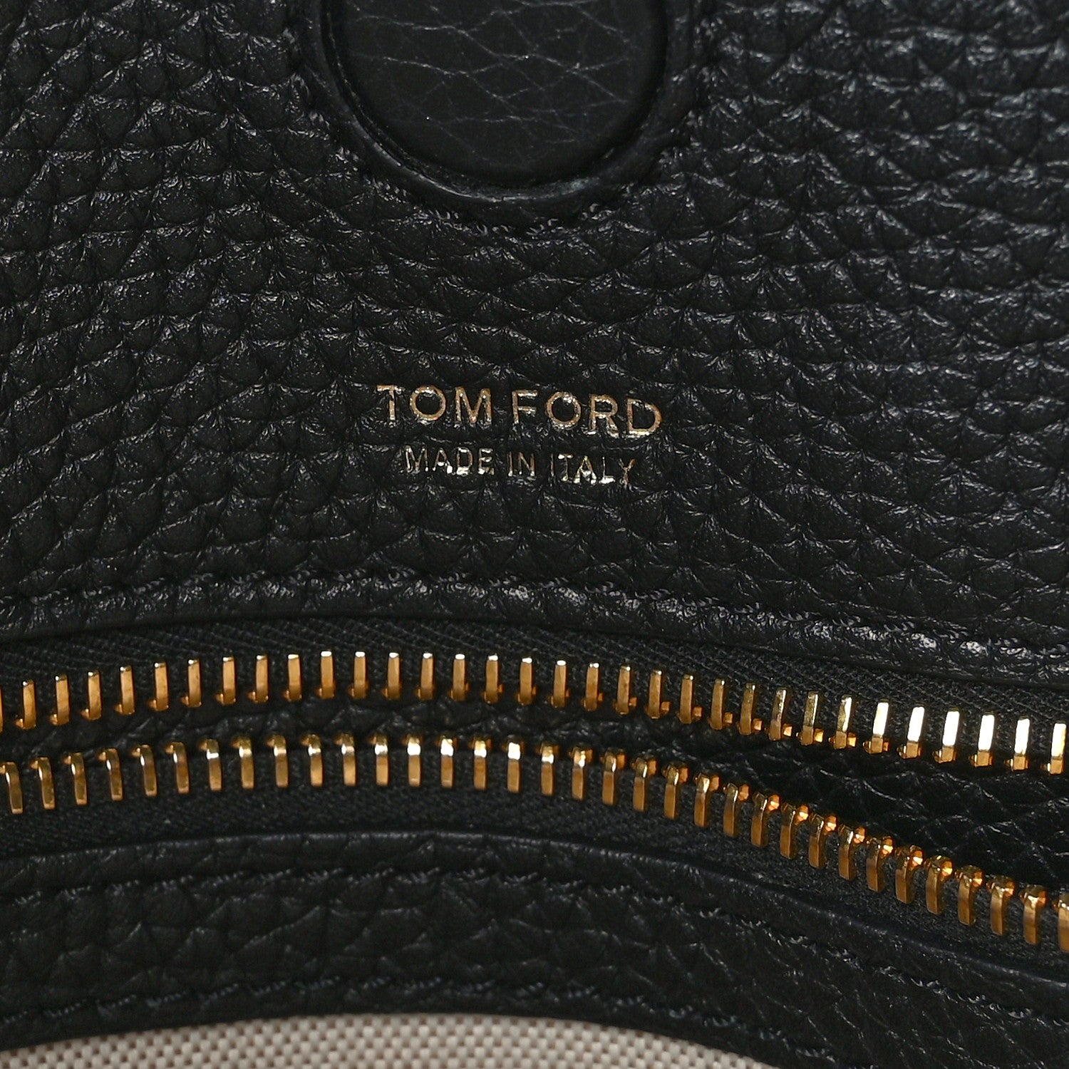 Tom Ford Pebbled Calfskin Small Alix Padlock Zip Hobo Bag Black 7 of 9