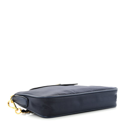 Prada Tessuto Nylon Saffiano Crossbody Bag Bleu 4 of 12