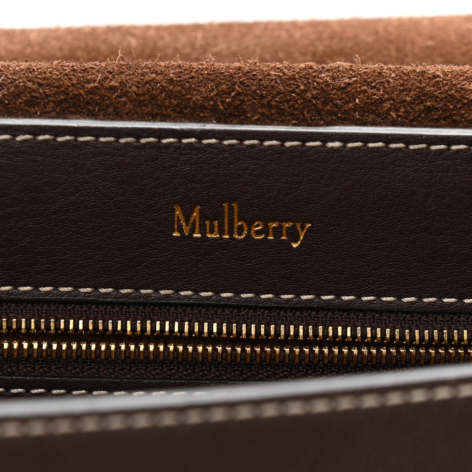 Mulberry Natural Grain Leather Amberley Satchel Chocolate 5 of 13