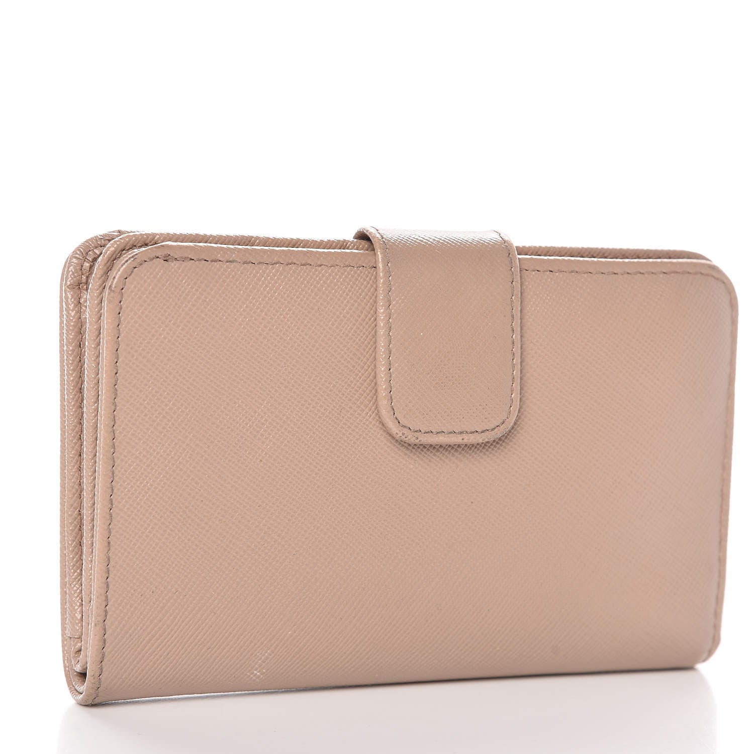 Prada Saffiano Metal Compact Wallet Cammeo 3 of 11